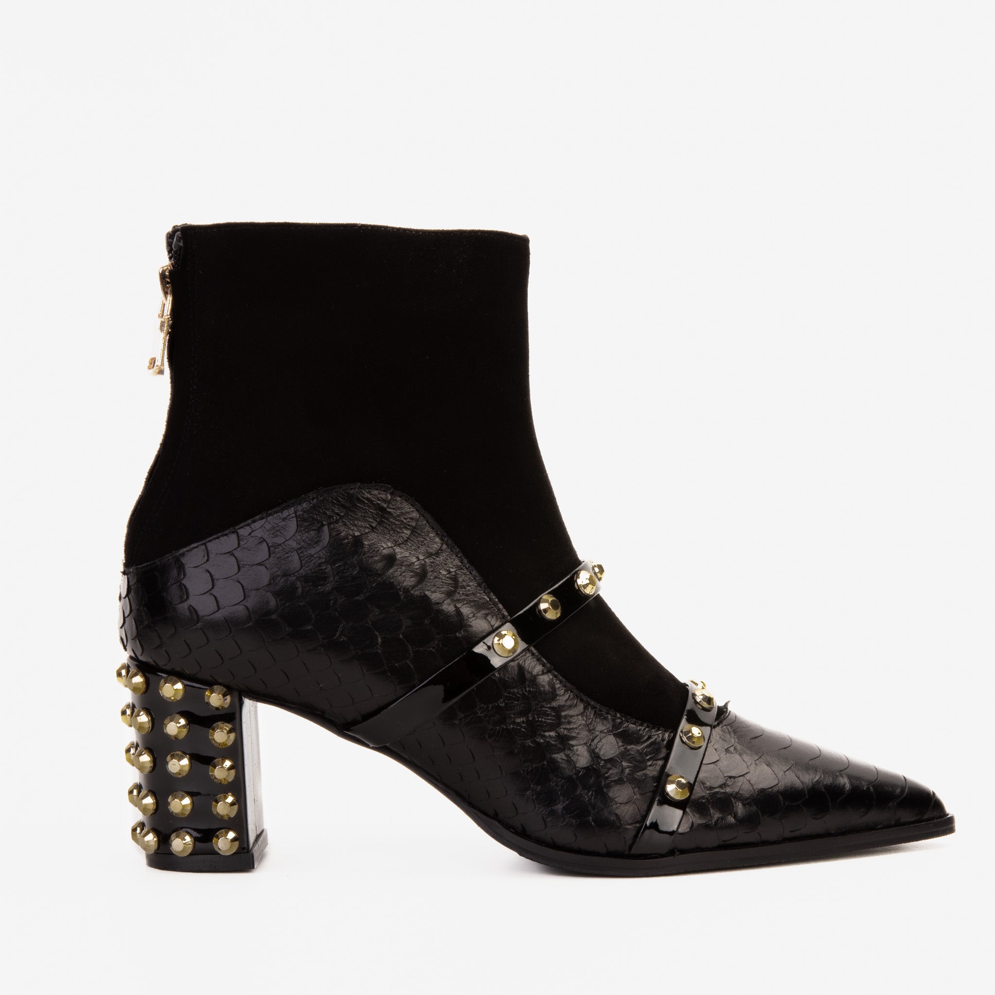 The  Valentina Leather Block Heel Boot