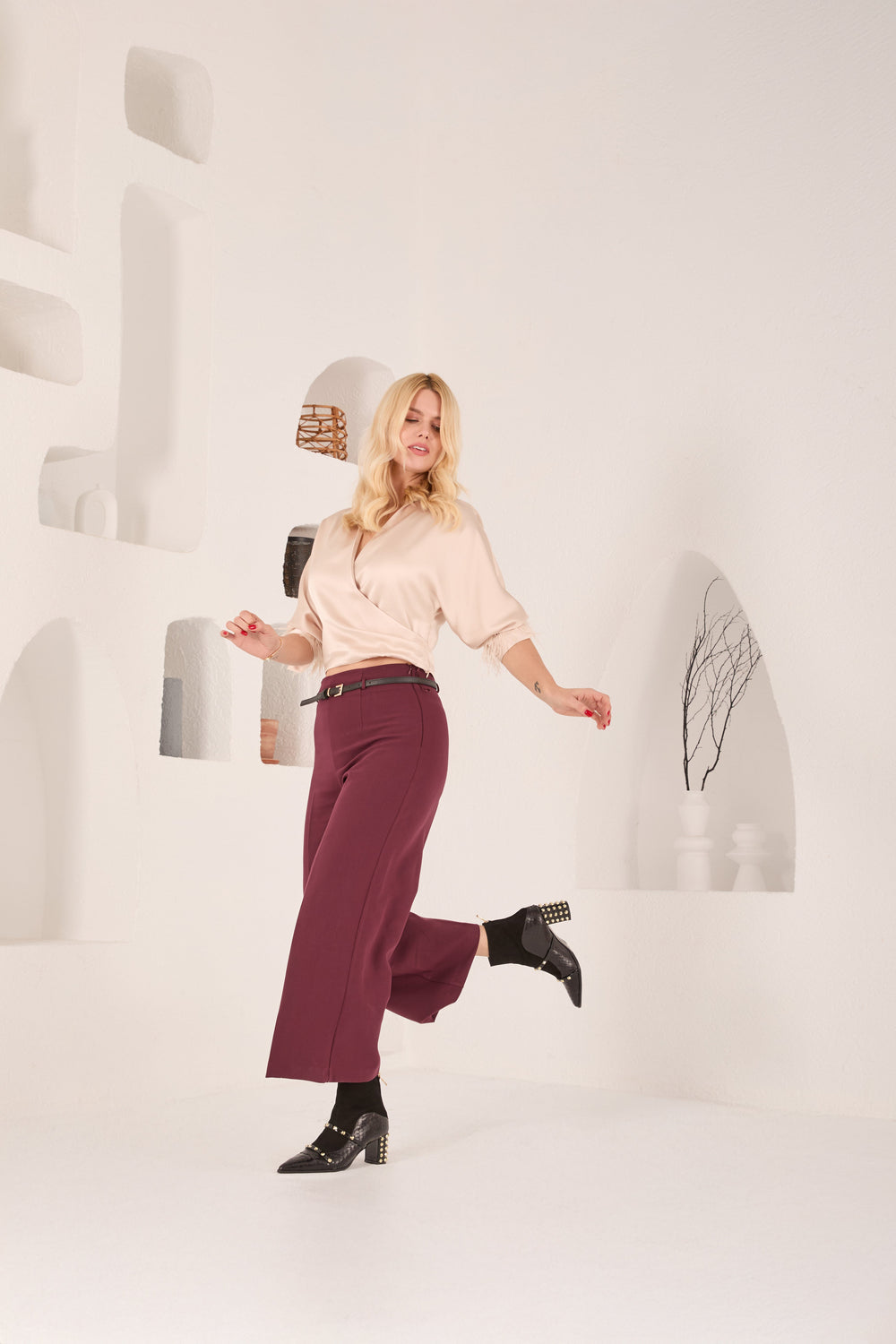 The  Valentina Leather Block Heel Boot
