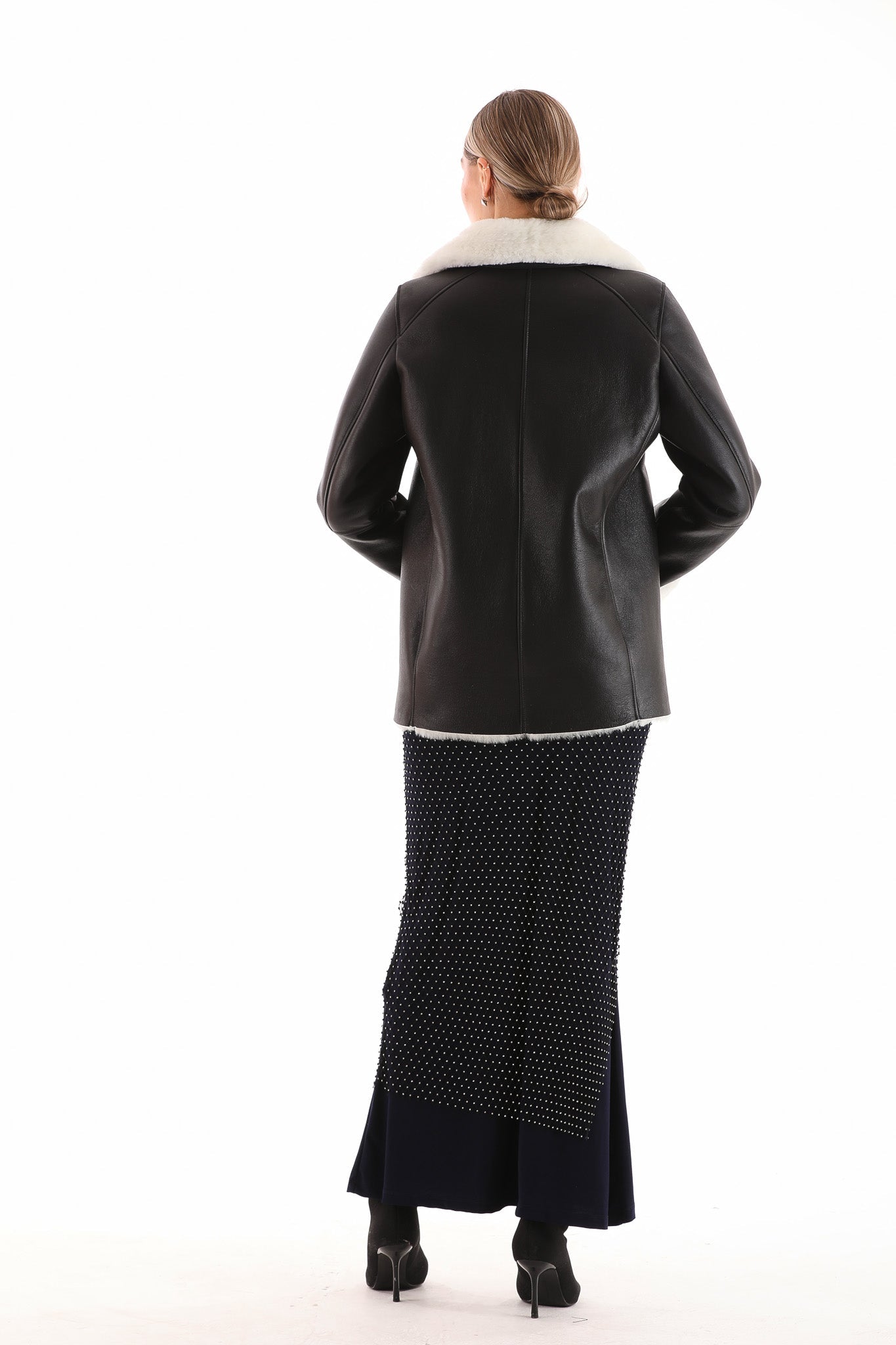 The Prague Black White Leather Jacket