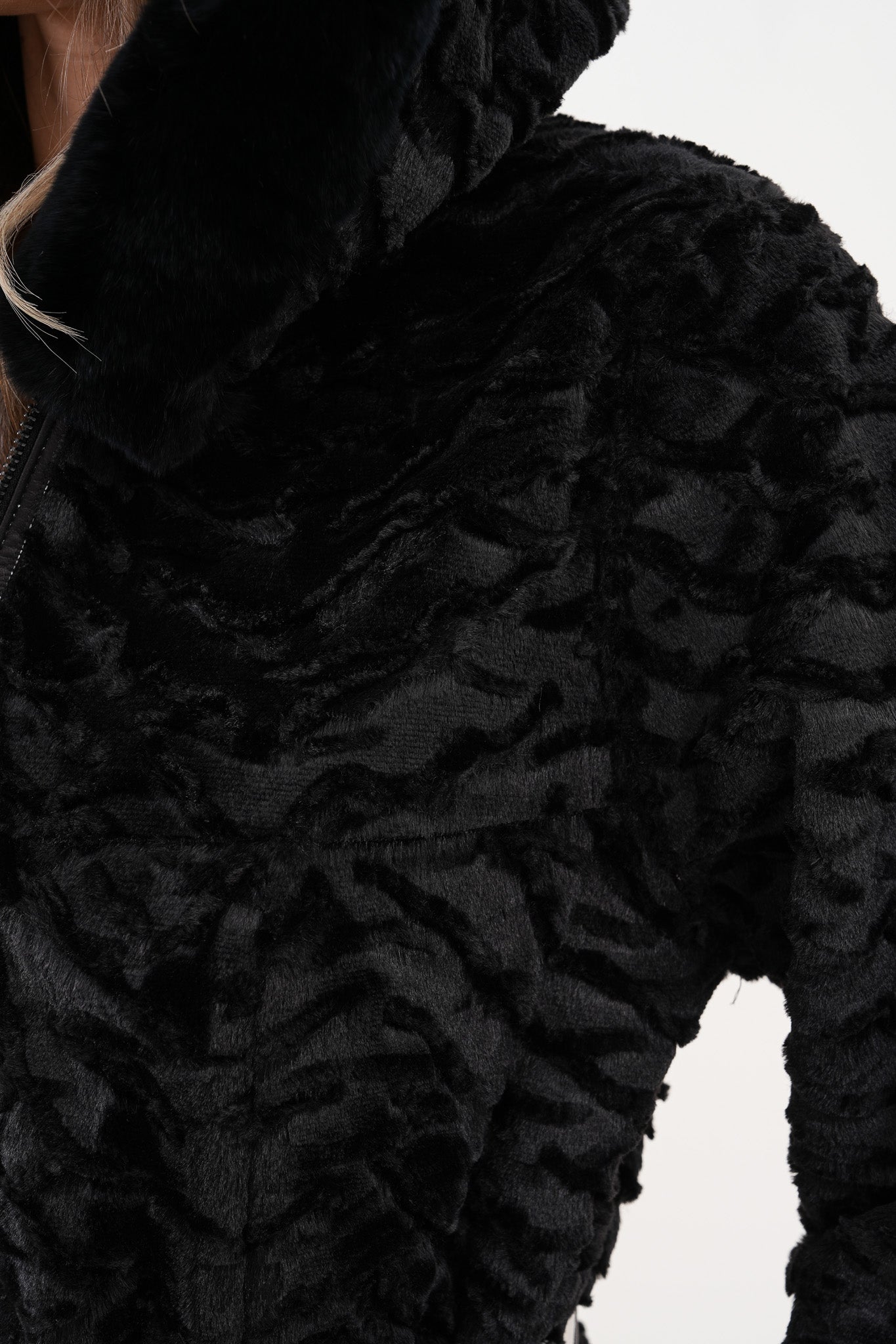 The Prisma Black White Leather Jacket