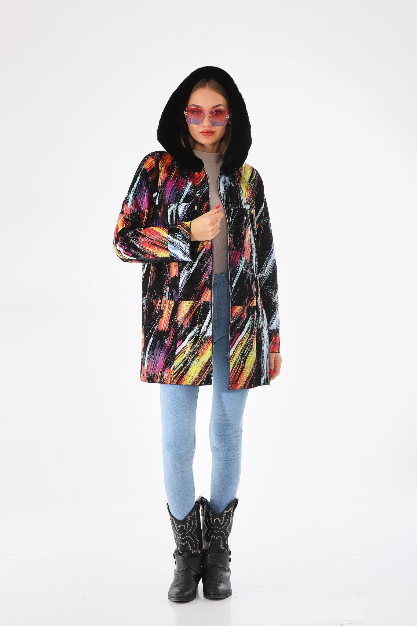 The Prisma Multicolor Leather Jacket