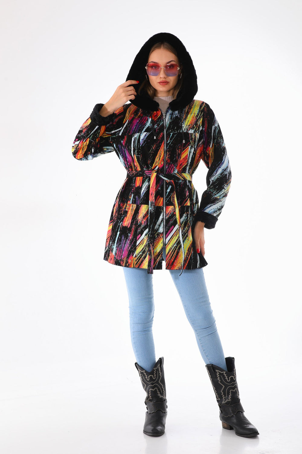 The Prisma Multicolor Leather Jacket