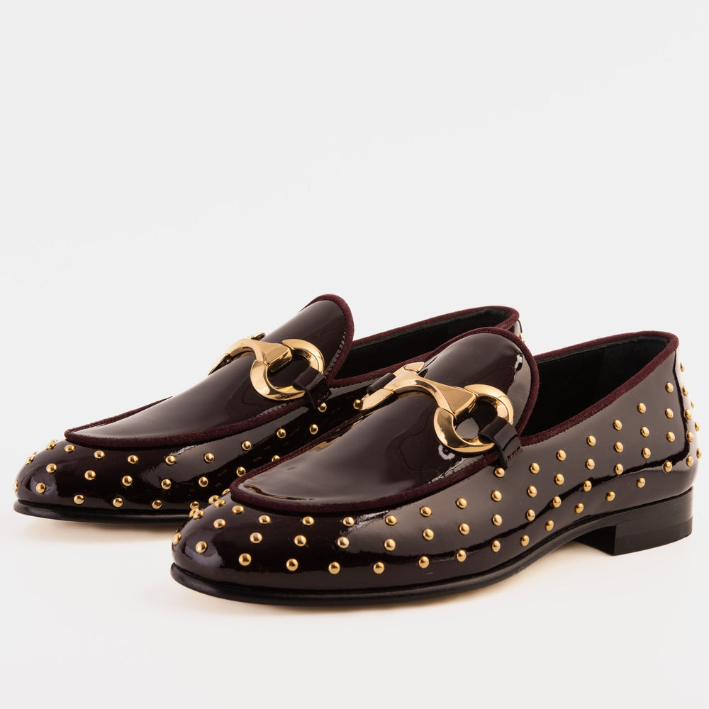 The Jupiter  Shoe Burgundy Spike Leather  Bit Dress Loafer Limited Edition Shoe