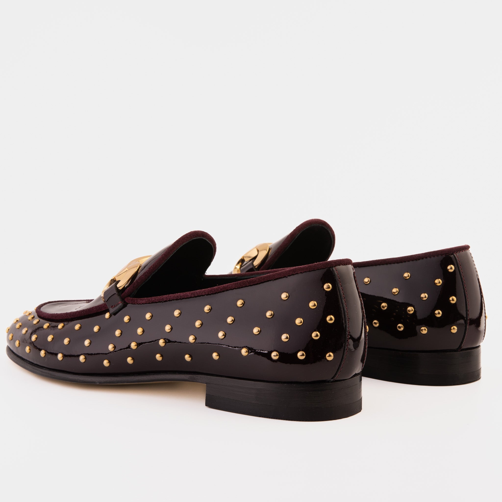 The Jupiter  Shoe Burgundy Spike Leather  Bit Dress Loafer Limited Edition Shoe
