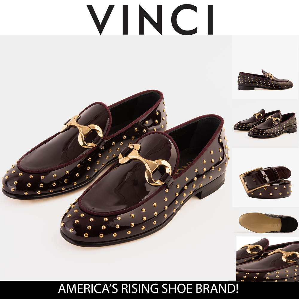 The Jupiter  Shoe Burgundy Spike Leather  Bit Dress Loafer Limited Edition Shoe