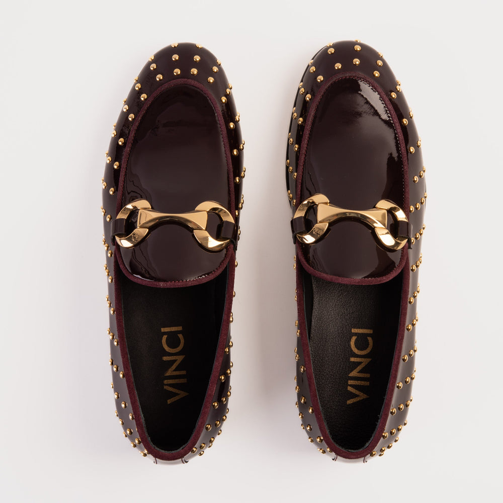 The Jupiter  Shoe Burgundy Spike Leather  Bit Dress Loafer Limited Edition Shoe