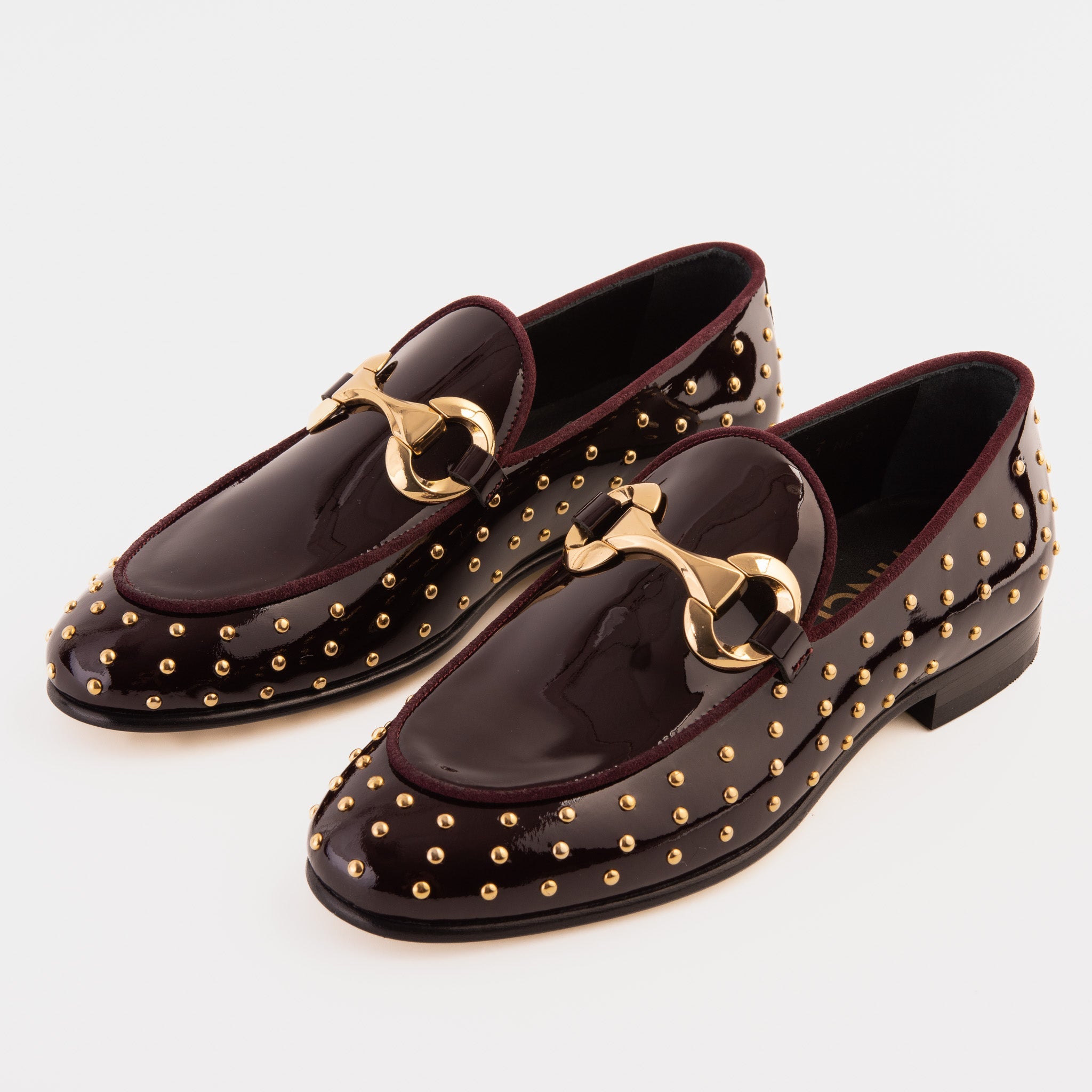 The Jupiter  Shoe Burgundy Spike Leather  Bit Dress Loafer Limited Edition Shoe