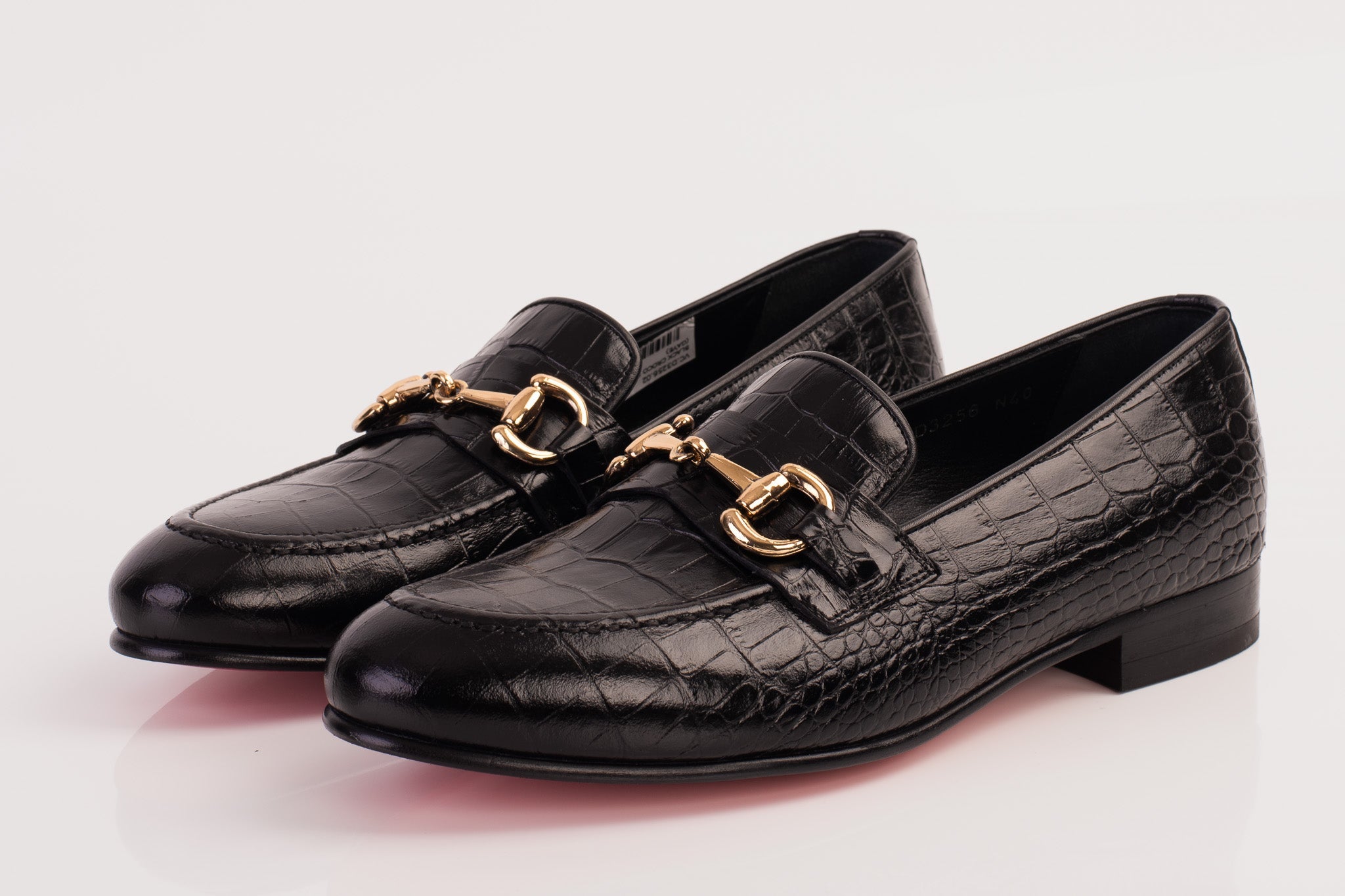 The Monaco Black Leather Shoe Bit Loafer
