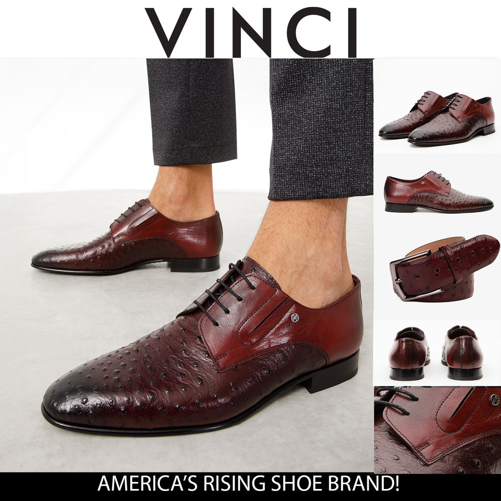The Porto Alegre Burgundy Leather Derby Shoe