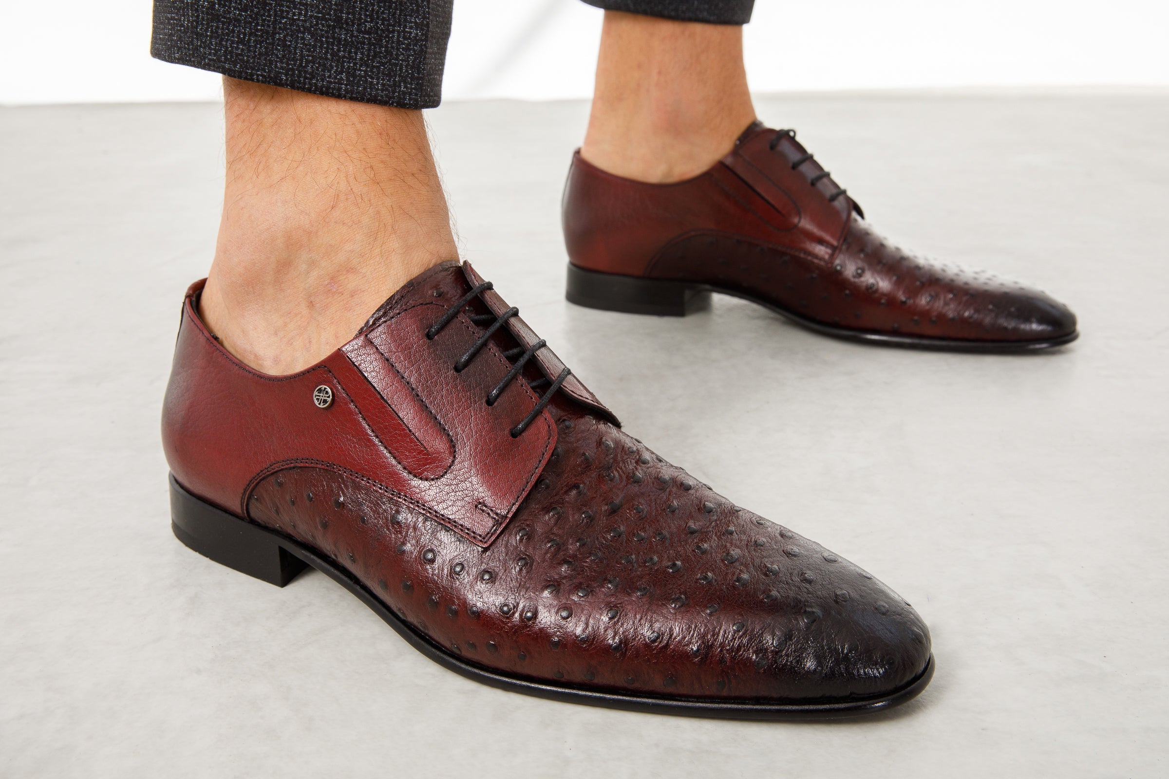 The Porto Alegre Burgundy Leather Derby Shoe