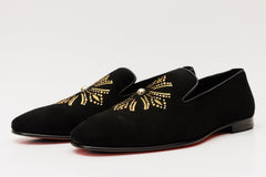 The Lazio Shoe Black Suede Slip-on Loafer Shoe