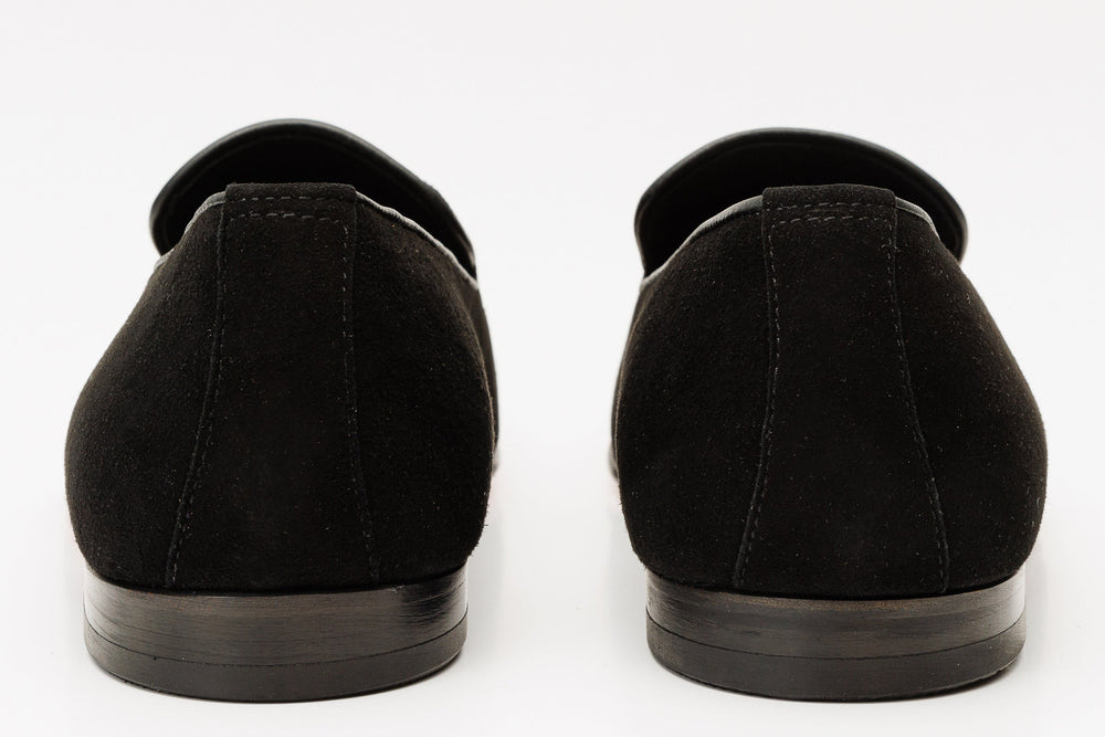 The Lazio Shoe Black Suede Slip-on Loafer Shoe
