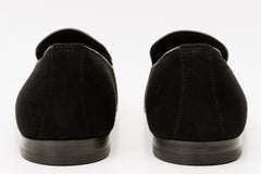 The Lazio Shoe Black Suede Slip-on Loafer Shoe
