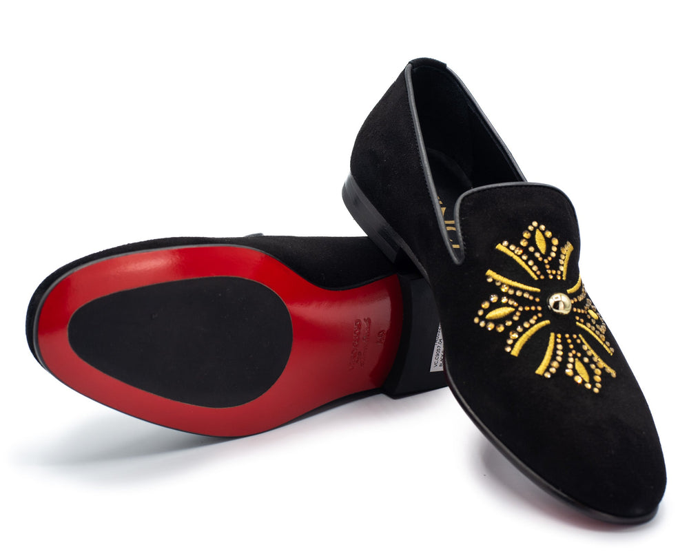 The Lazio Shoe Black Suede Slip-on Loafer Shoe