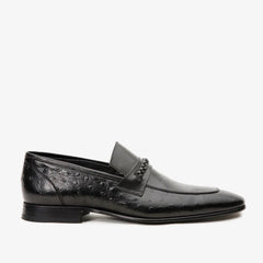The Johannesburg Black Leather Dress Loafer  Shoe