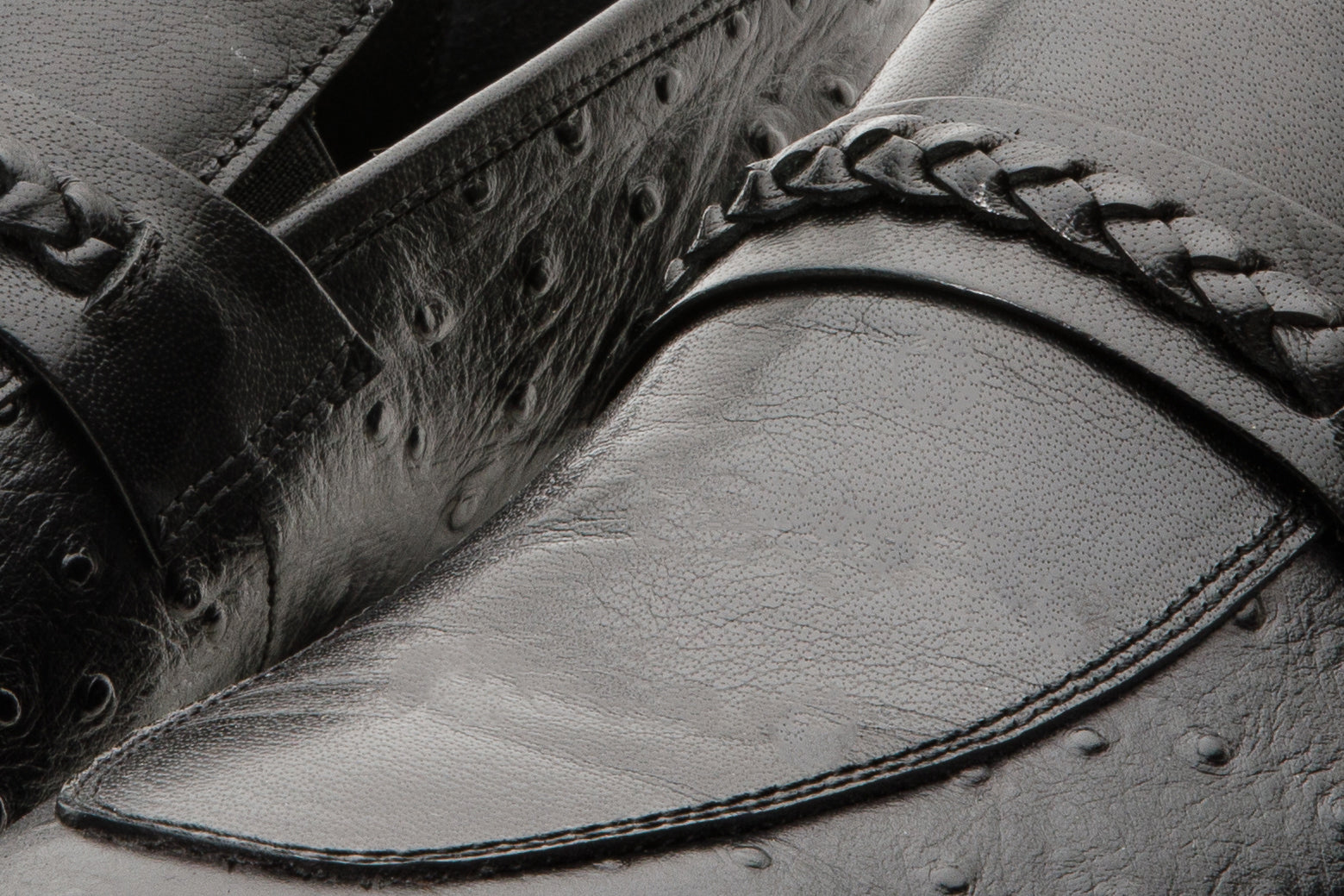 The Johannesburg Black Leather Dress Loafer  Shoe