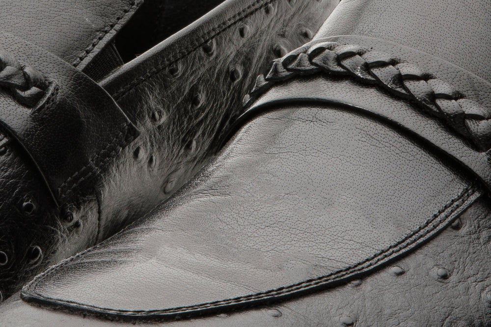 The Johannesburg Black Leather Dress Loafer  Shoe