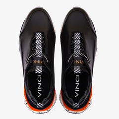 The Milford  Black  Leather Sneaker