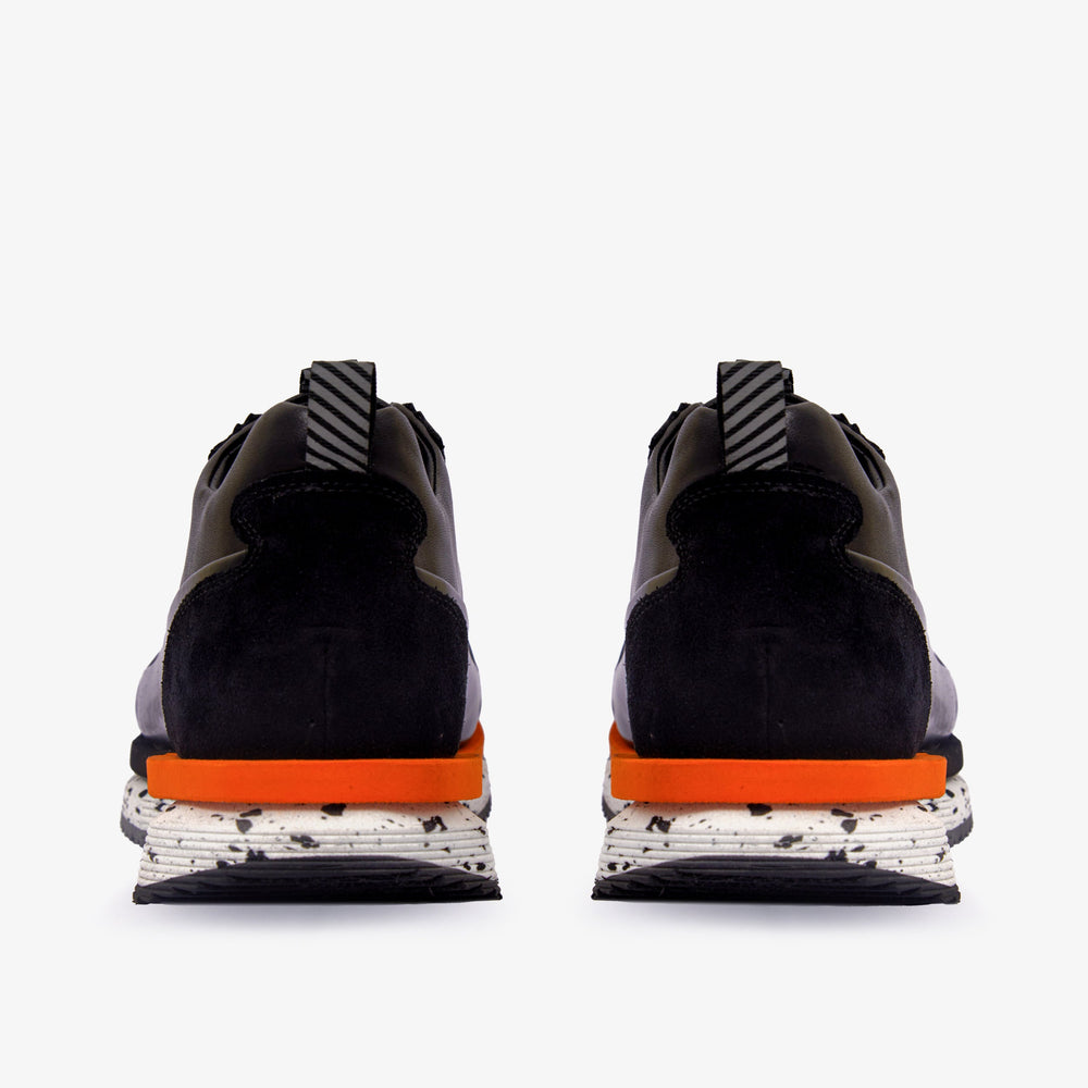 The Milford  Black  Leather Sneaker