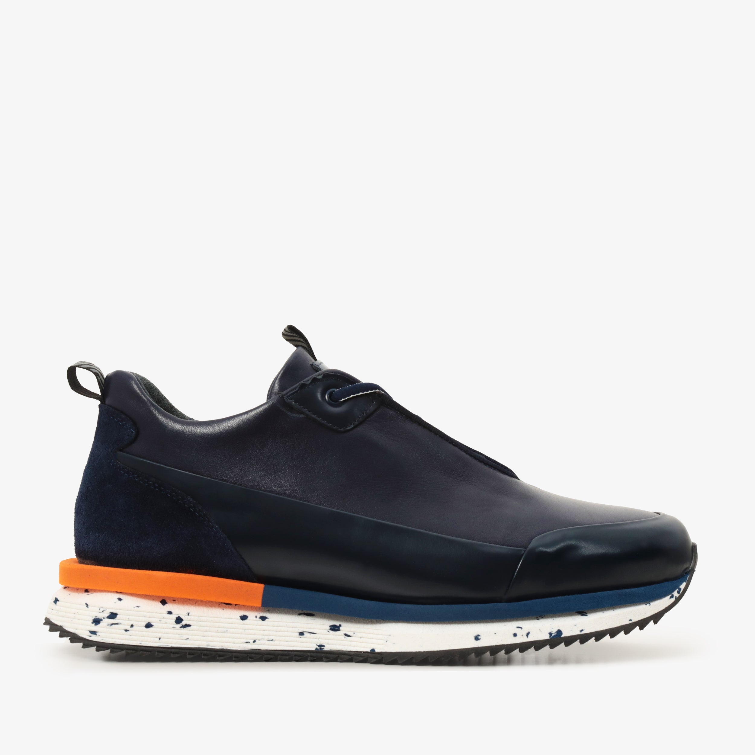 The Milford Navy Blue  Leather Sneaker