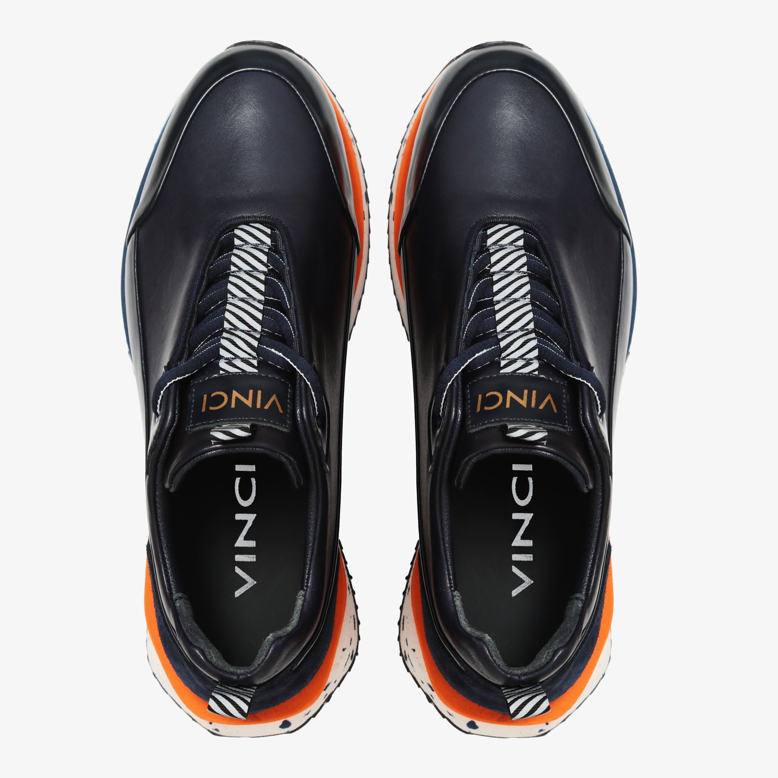 The Milford Navy Blue  Leather Sneaker