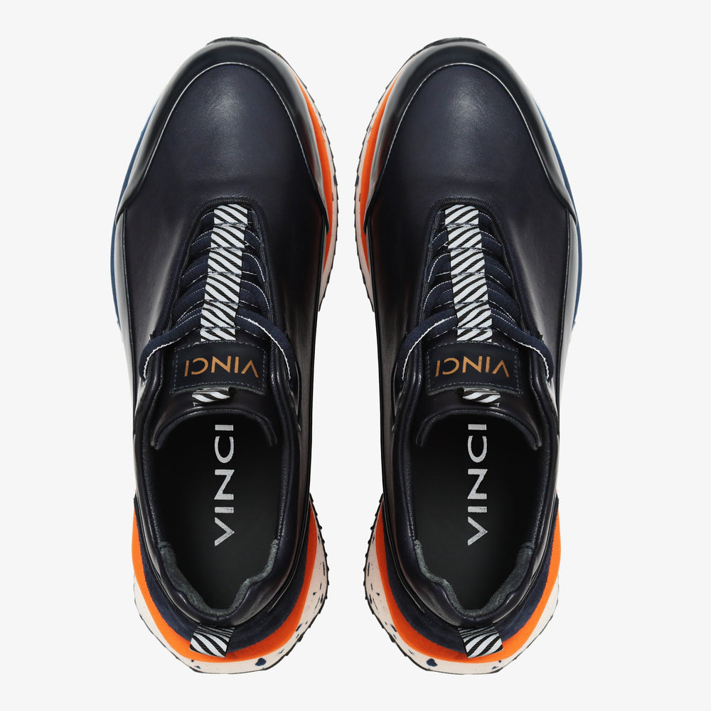 The Milford Navy Blue  Leather Sneaker