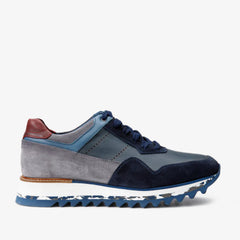 The Hoskova Navy Blue Leather Sneaker