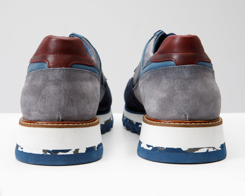 The Hoskova Navy Blue Leather Sneaker
