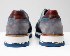 The Hoskova Navy Blue Leather Sneaker