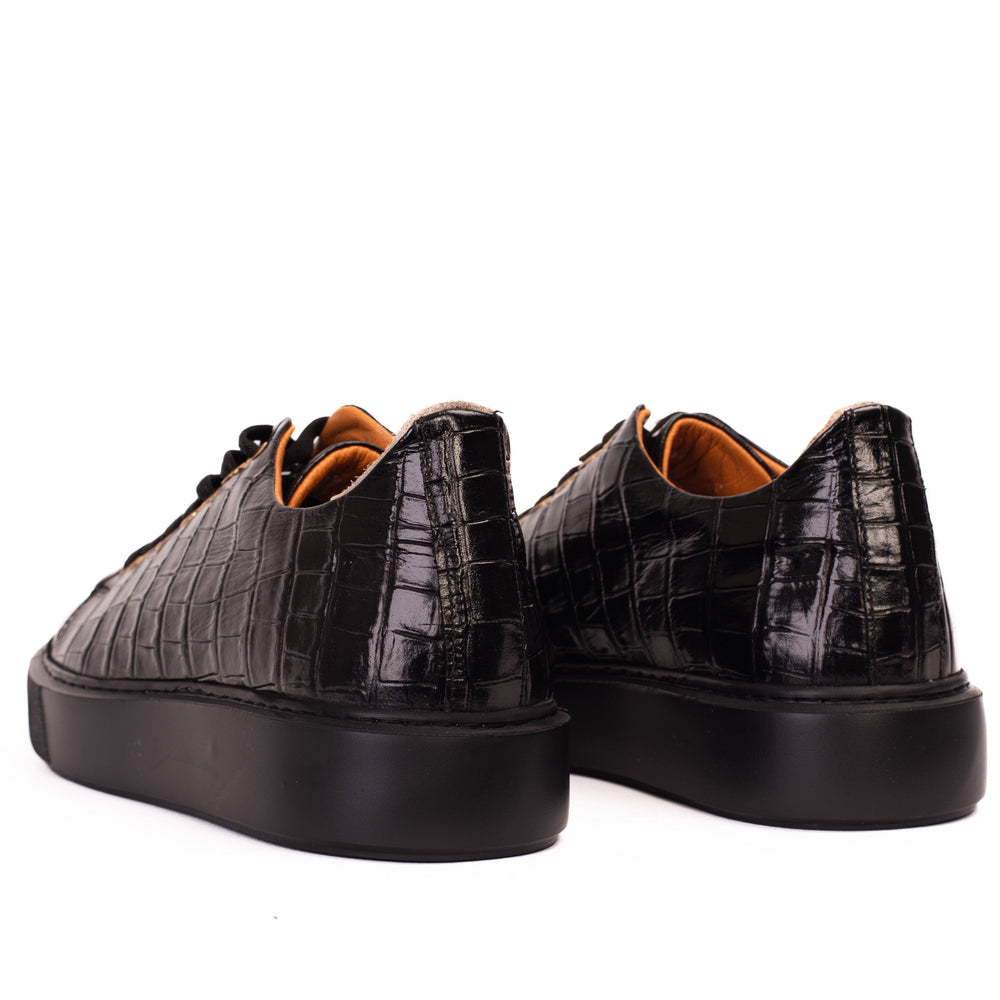 The Dublin Black Leather Sneaker