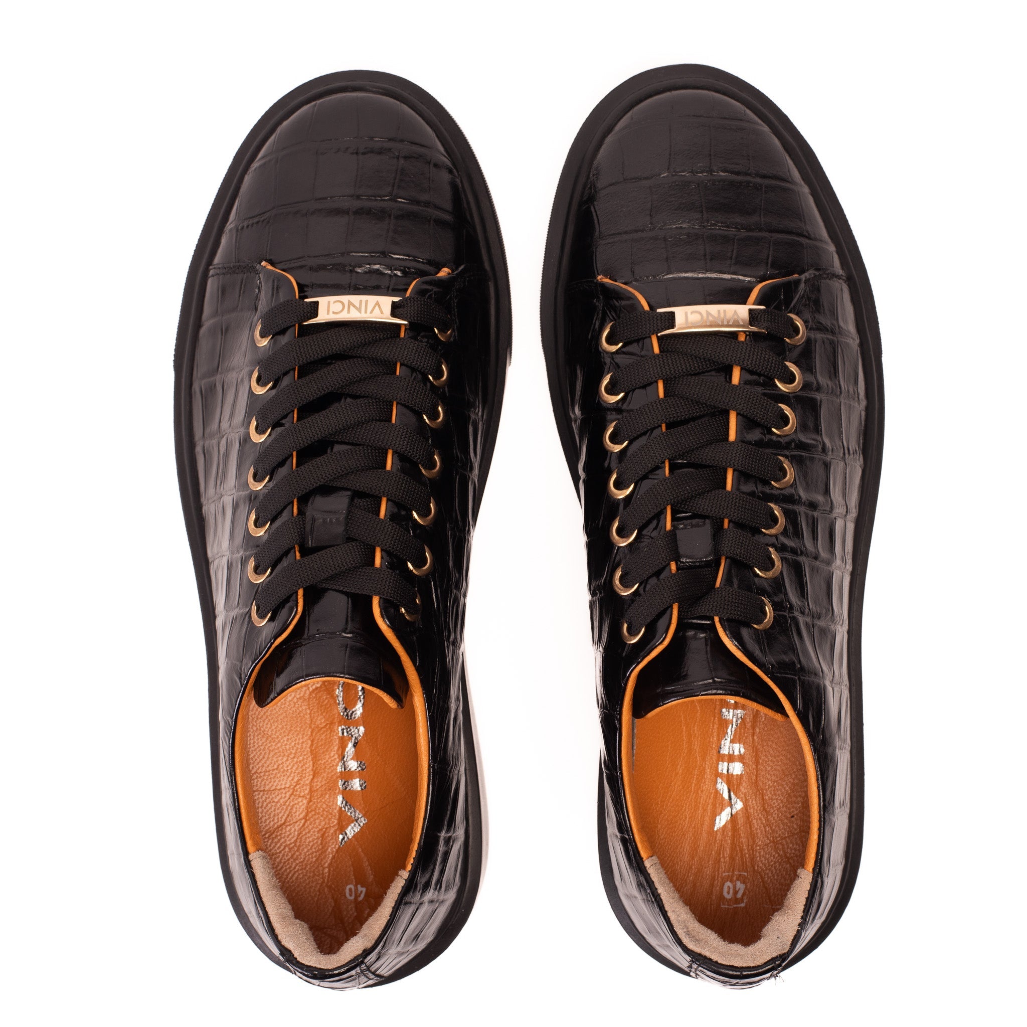 The Dublin Black Leather Sneaker