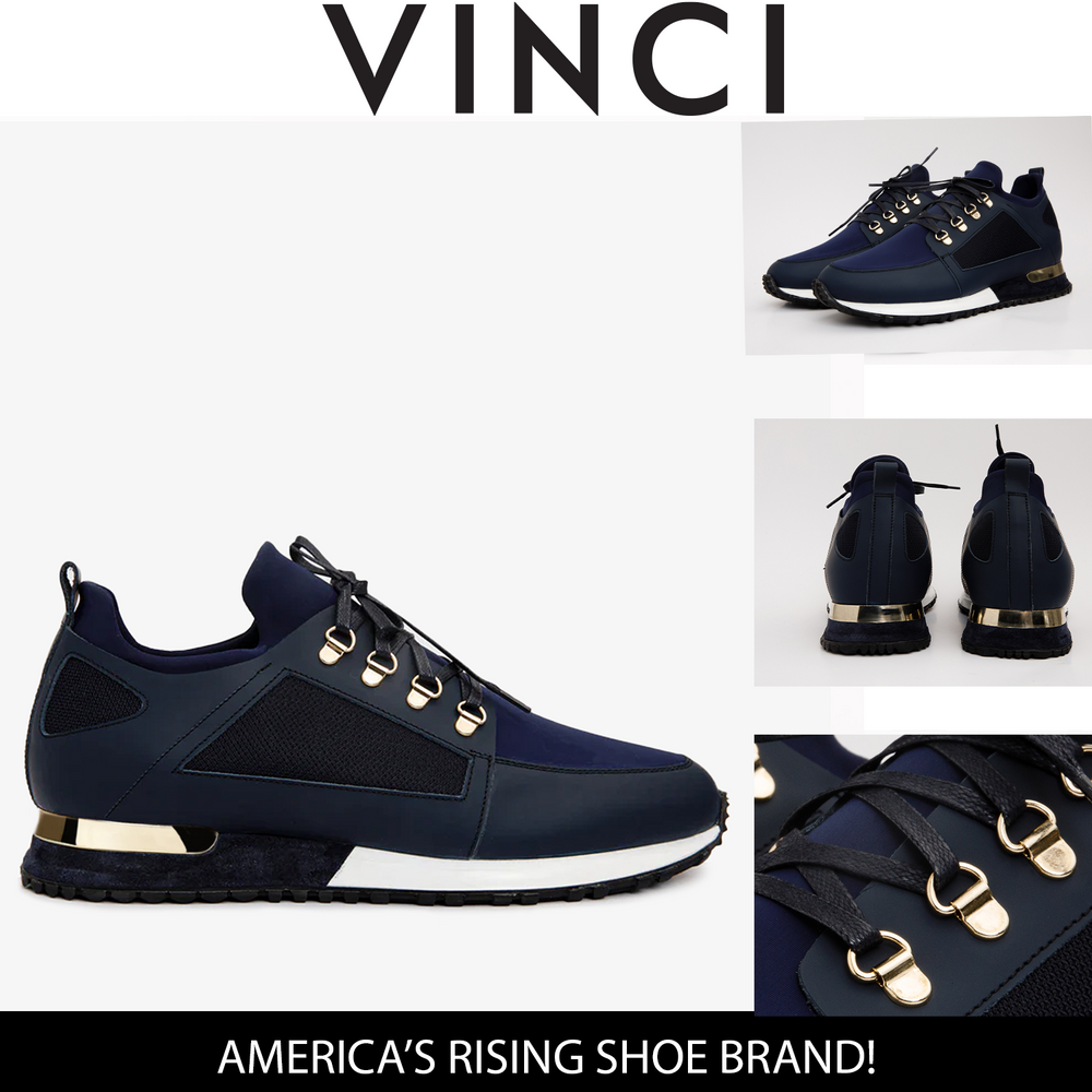 The Emir Navy Leather Sneaker