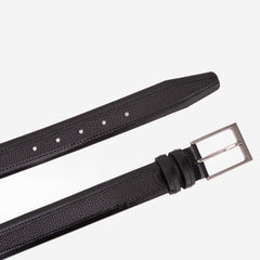 The Everest Rockwell Black Leather Belt