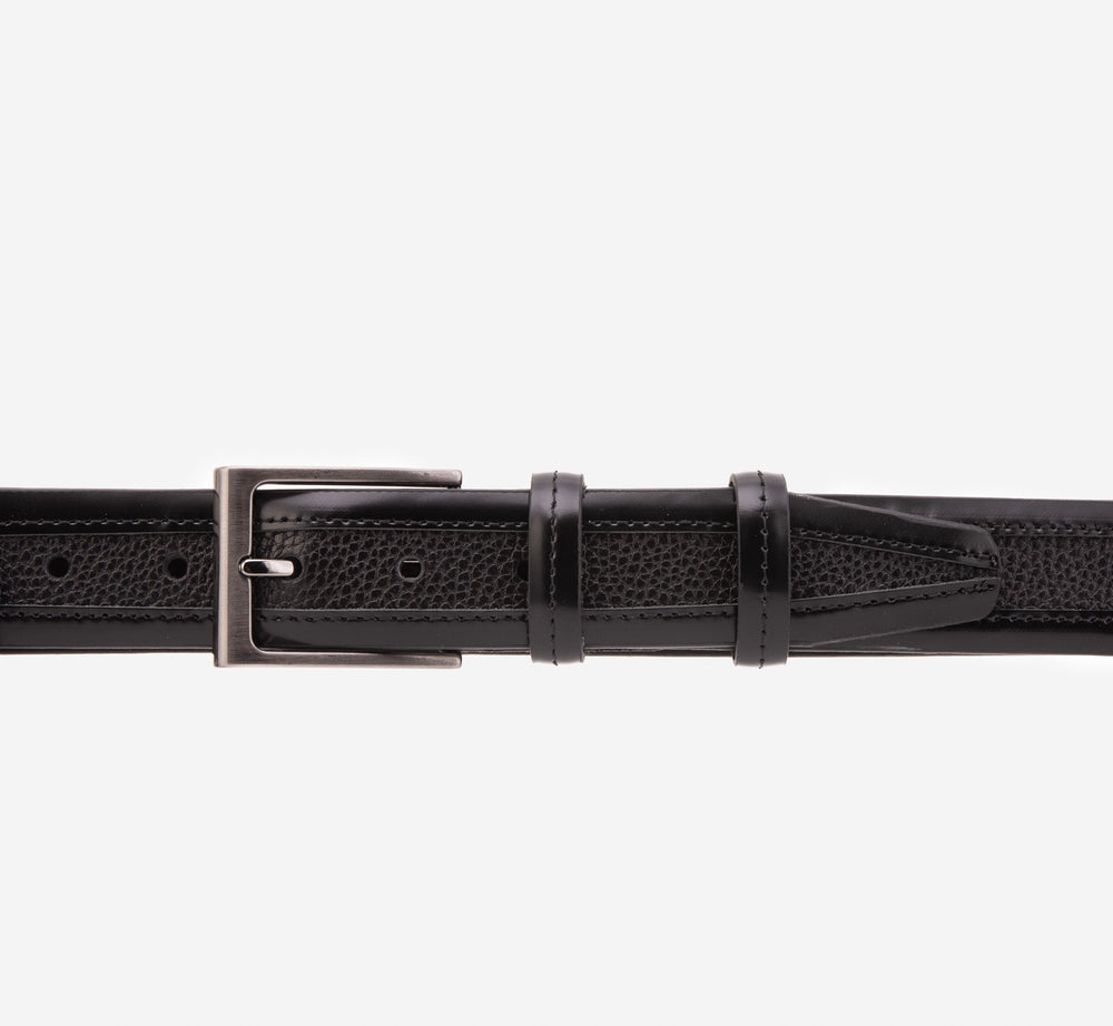 The Everest Rockwell Black Leather Belt