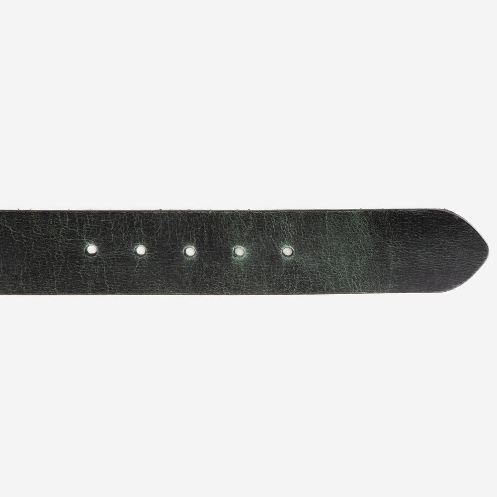 The Prime Forest Green Leather Belt