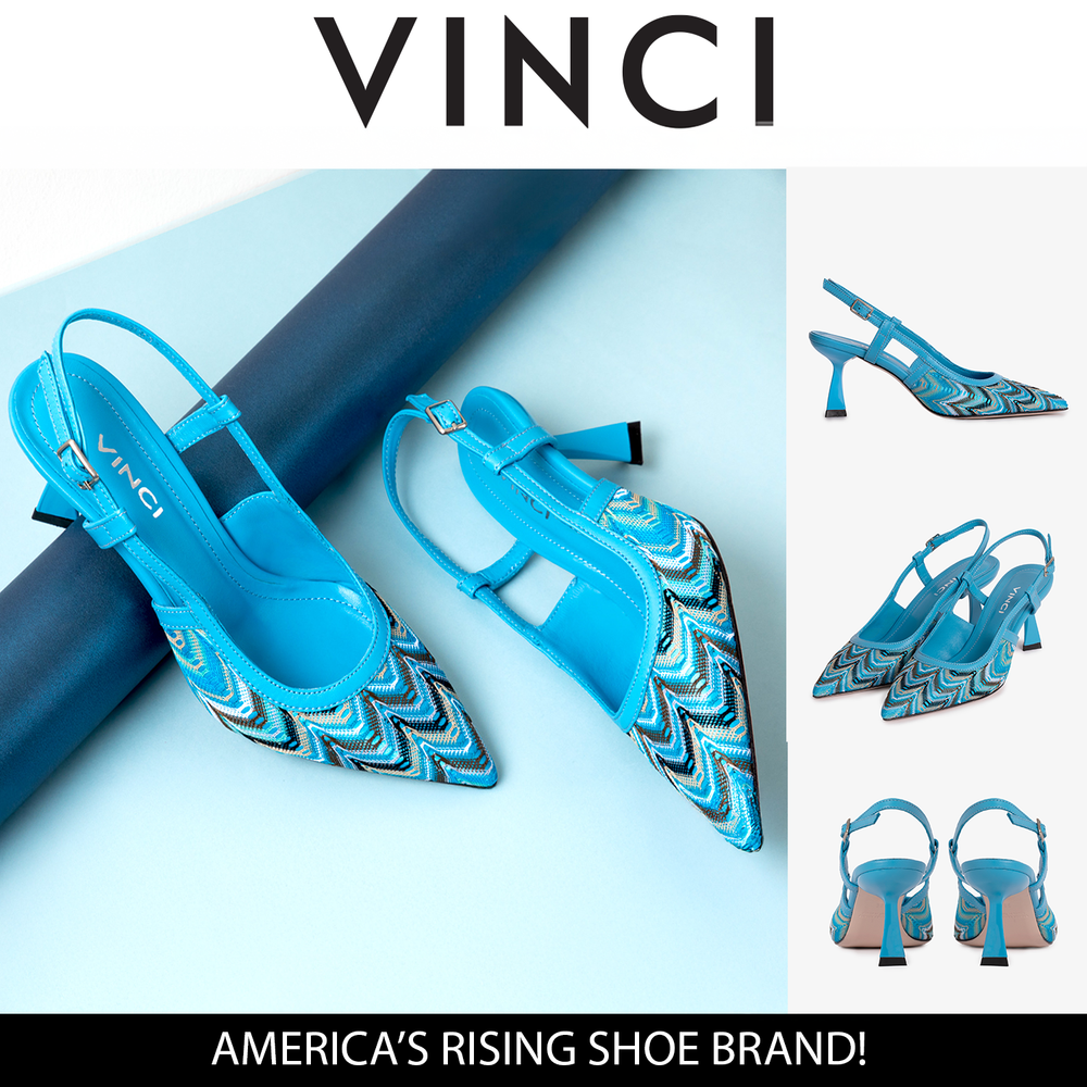 The Napoli Blue Leather Slingback Sandal