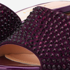 The Ailano Purple Glitter Leather Sandal
