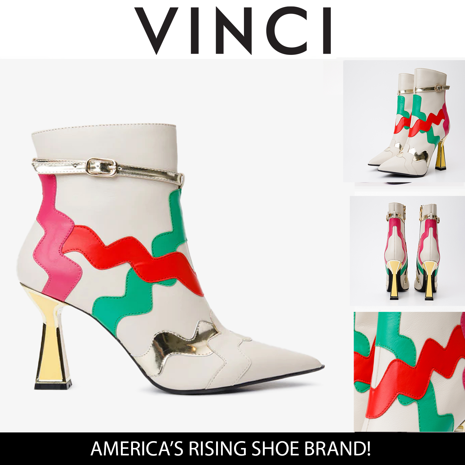 The Tario Cream Leather Ankle Boot