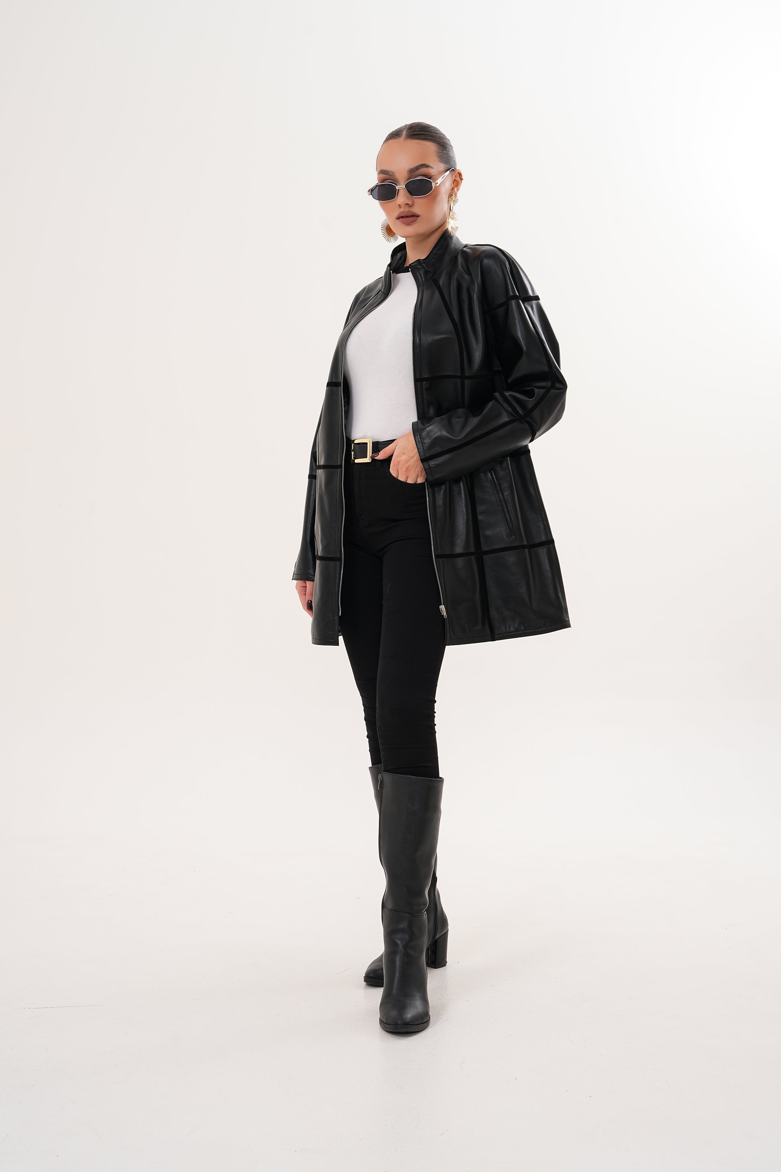 The Prado Reversible Black Leather Leather Jacket