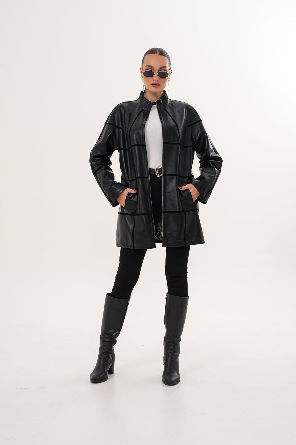 The Prado Reversible Black Leather Leather Jacket