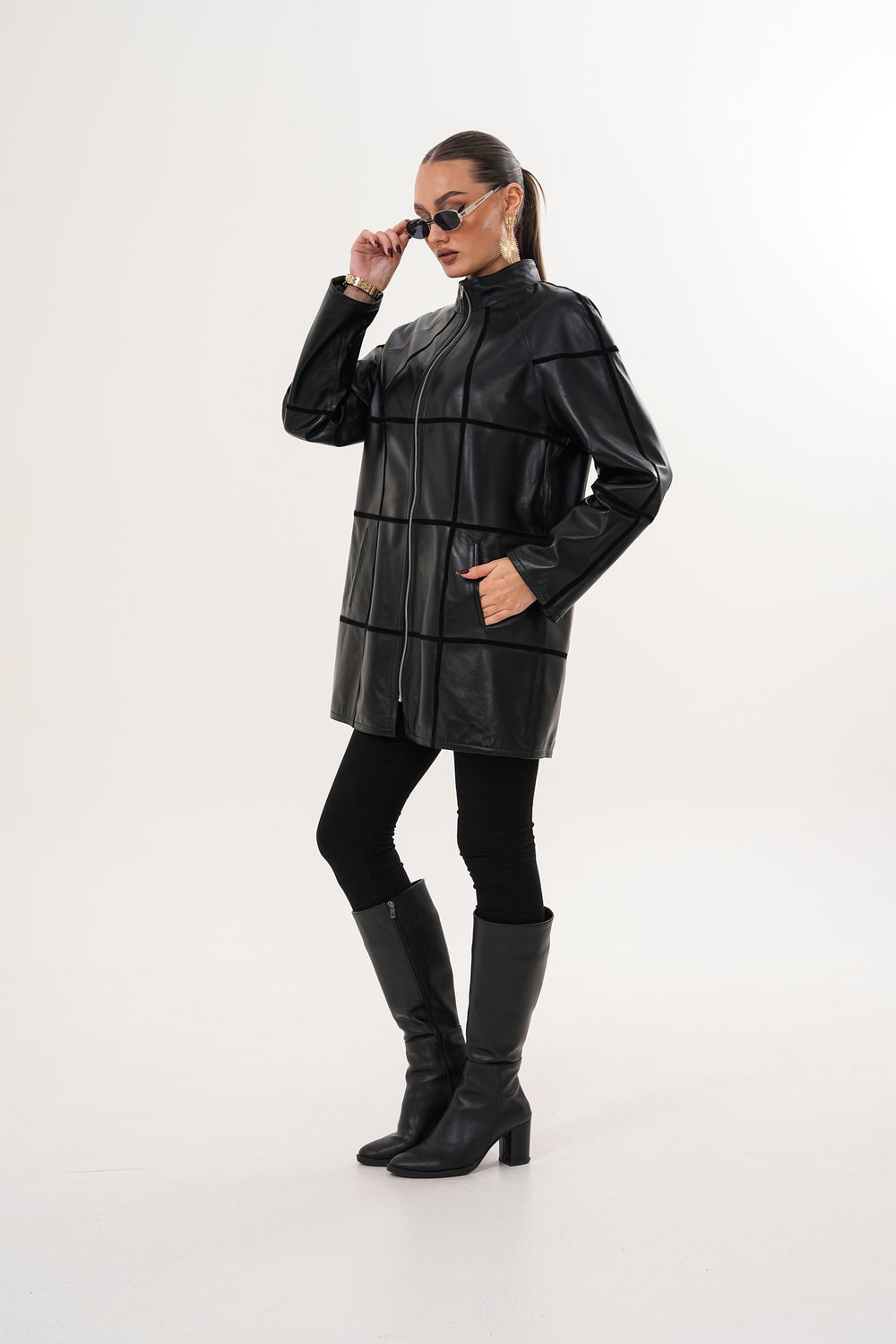 The Prado Reversible Black Leather Leather Jacket