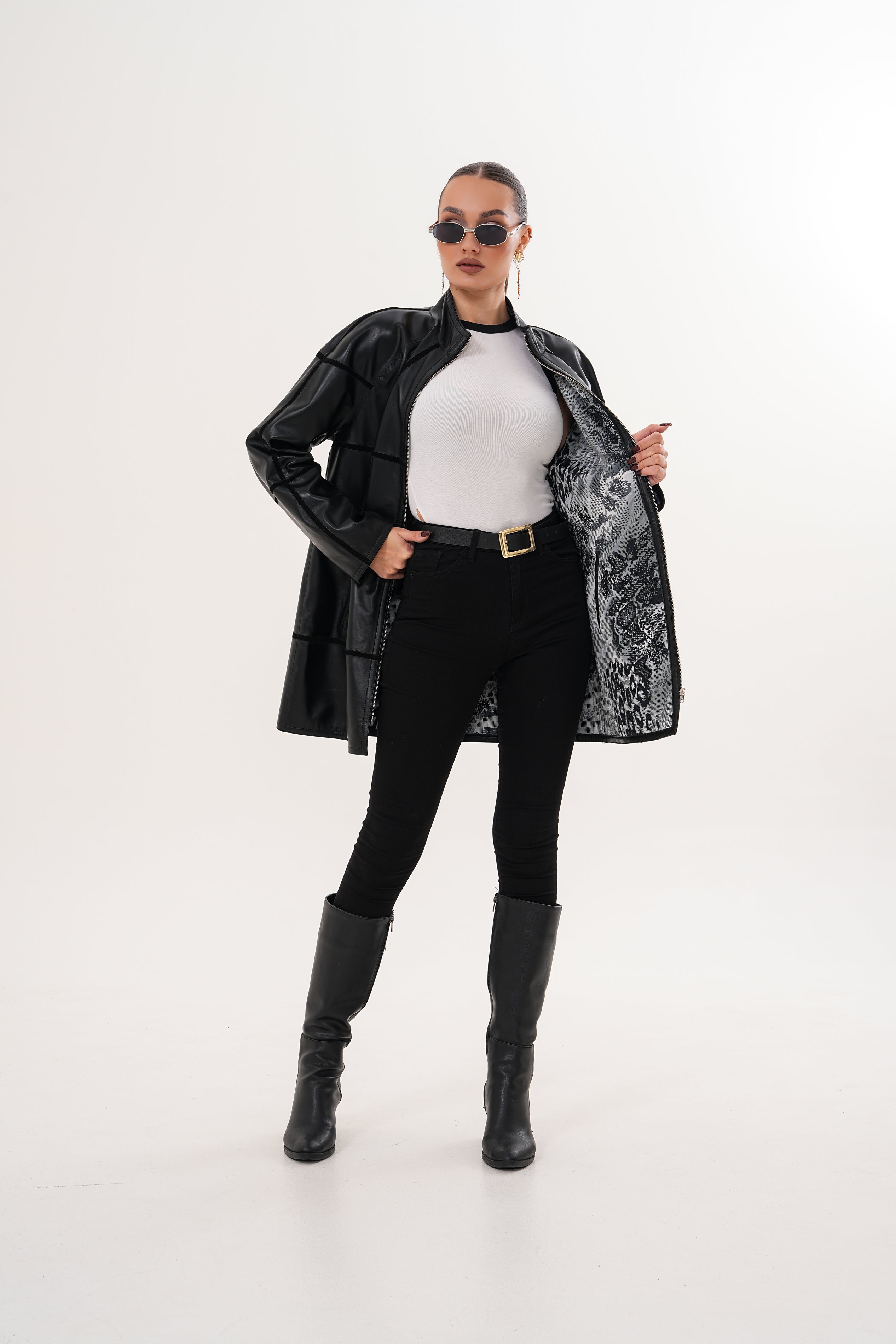 The Prado Reversible Black Leather Leather Jacket