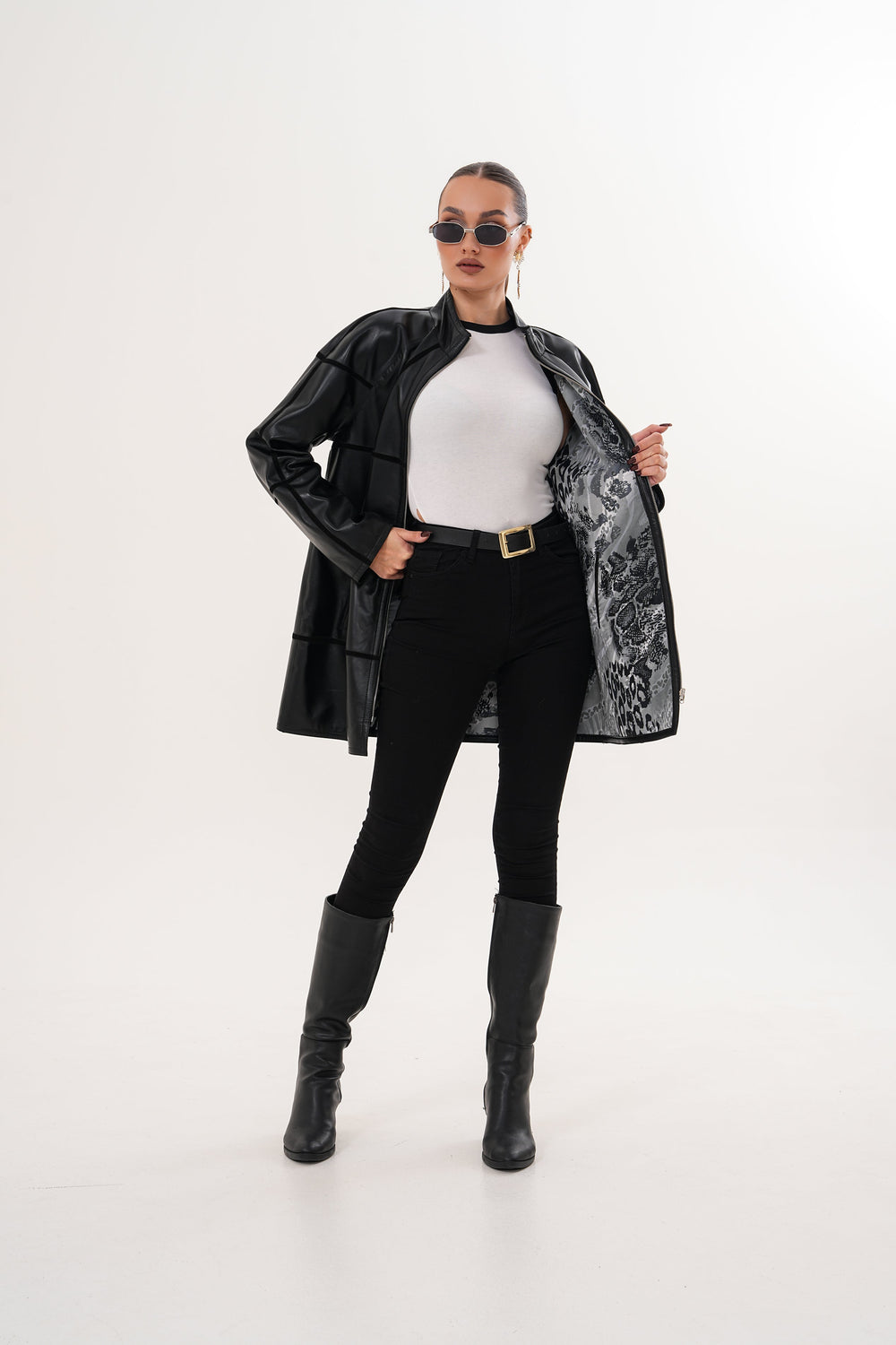 The Prado Reversible Black Leather Leather Jacket