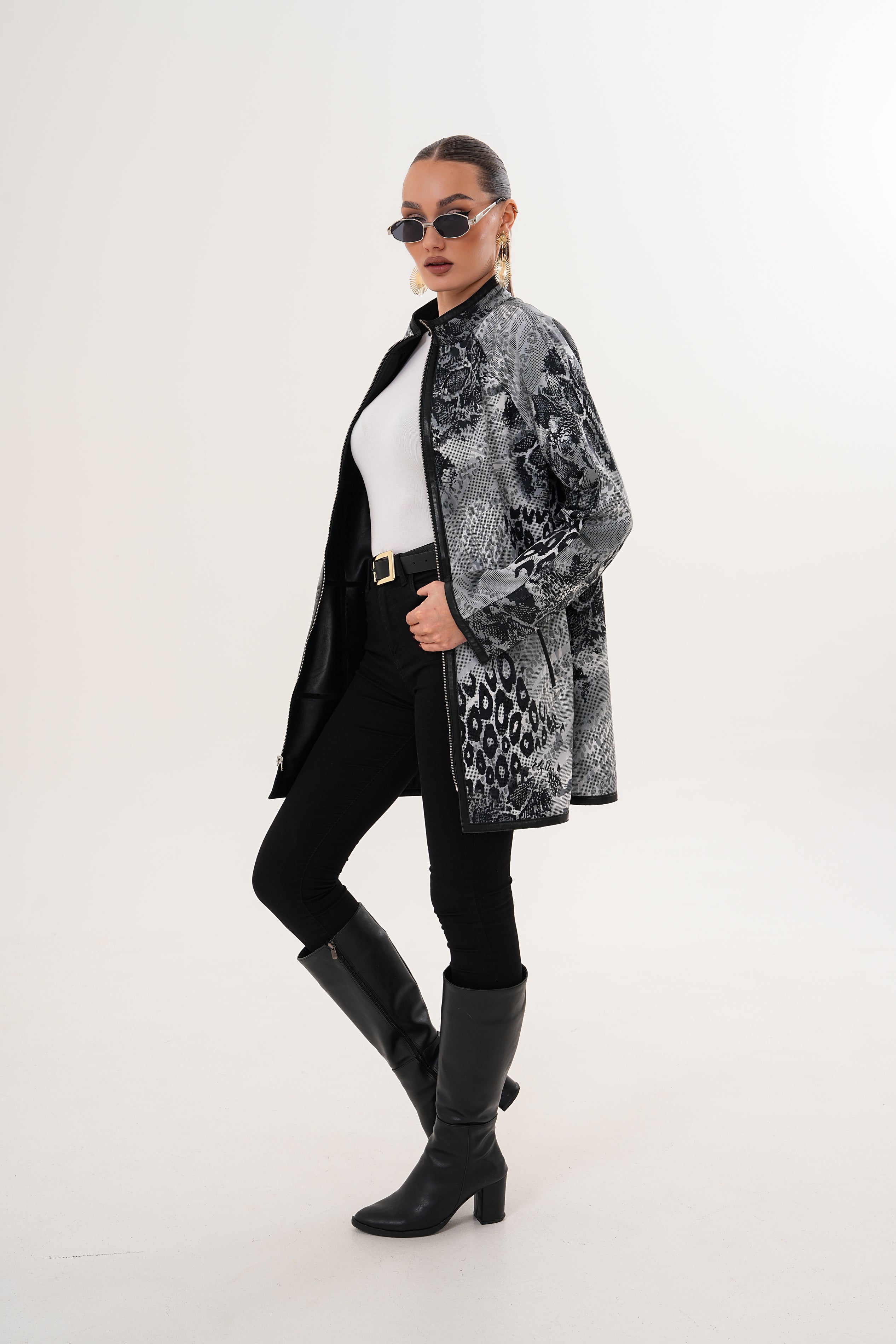 The Prado Reversible Black Leather Leather Jacket