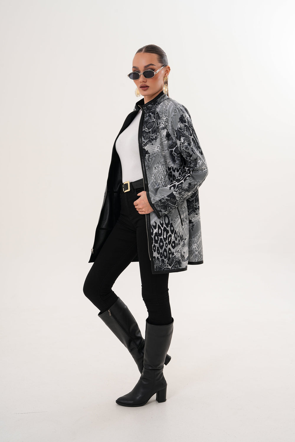 The Prado Reversible Black Leather Leather Jacket