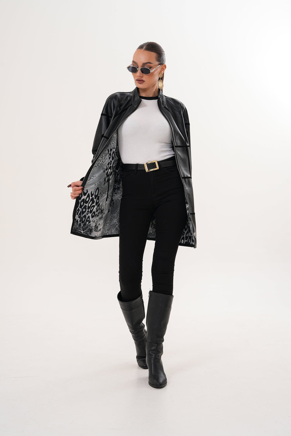 The Prado Reversible Black Leather Leather Jacket