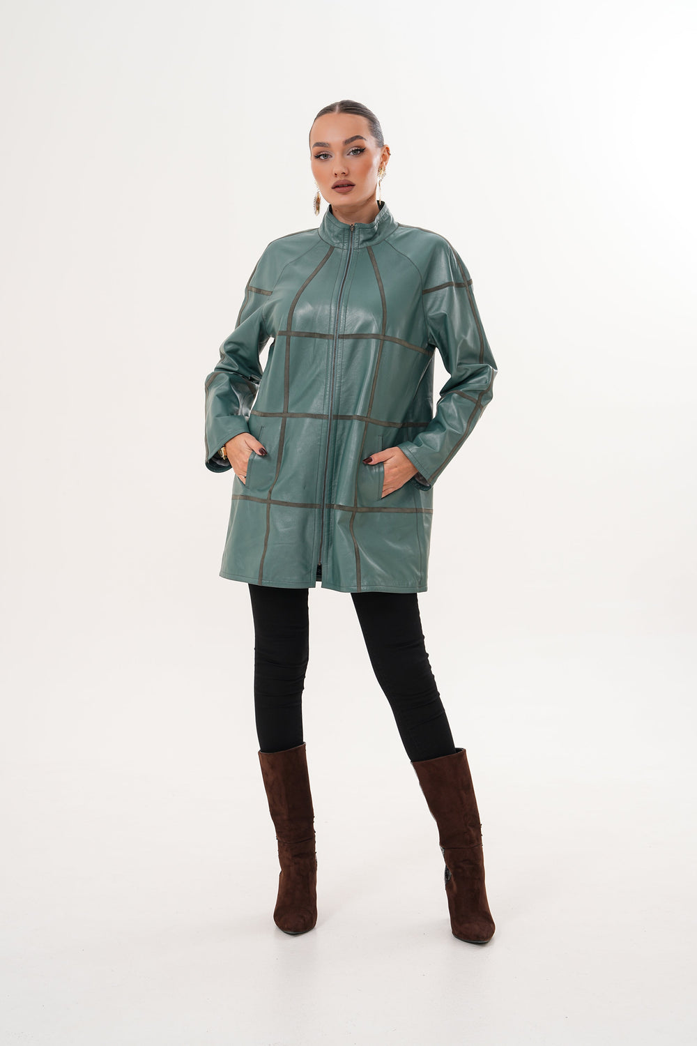 The Prado Reversible Green Leather Jacket