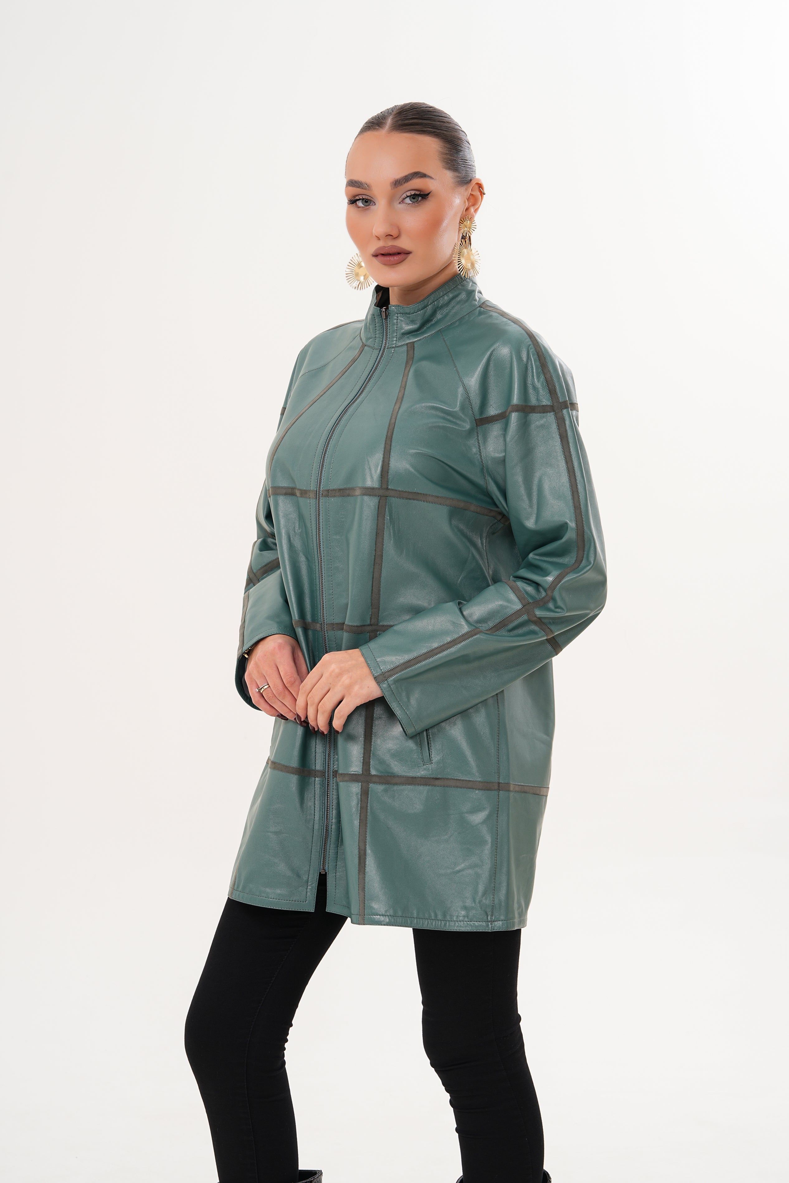 The Prado Reversible Green Leather Jacket