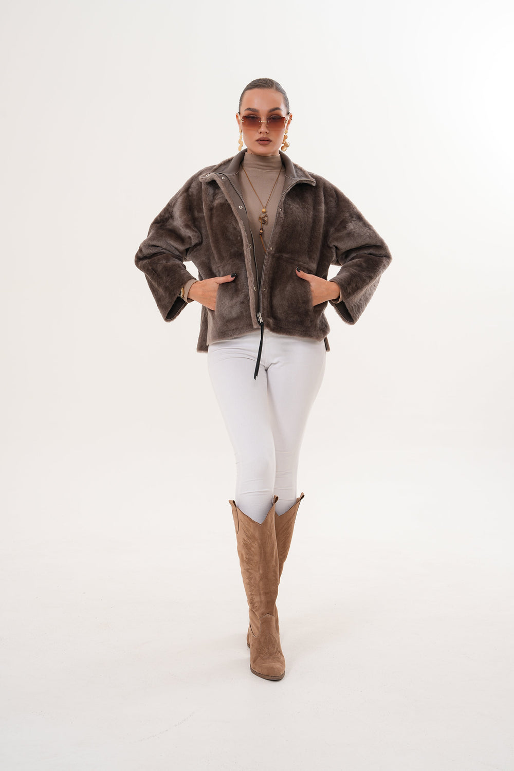 The Geneva Reversible Shearling Leather Jacket