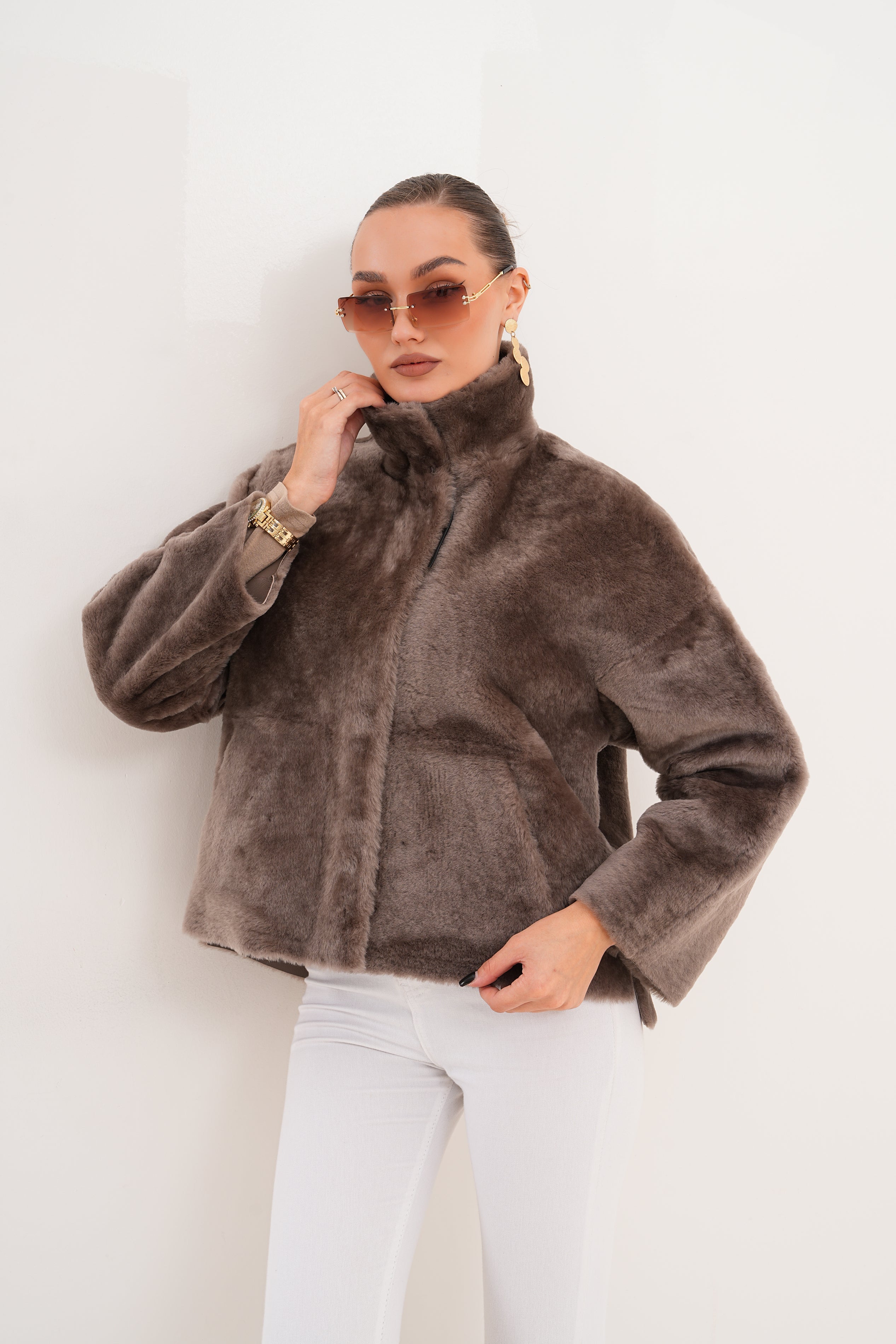The Geneva Reversible Shearling Leather Jacket